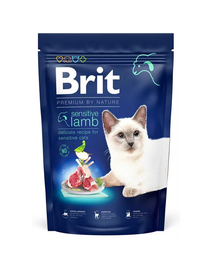 BRIT Cat Premium by Nature Sensitive lamb Hrana uscata pentru pisici adulte cu tract digestiv sensibil, cu miel 300 g