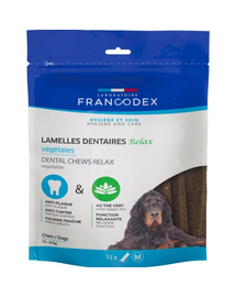 FRANCODEX Recompense caini pentru indepartare tartru si mirosul gurii 352,5 g/15 benzi, greutate intre 10-30 kg