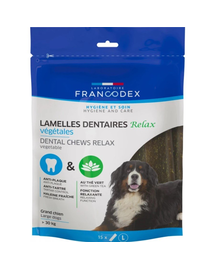 FRANCODEX Recompense caini pentru indepartare tartru si mirosul gurii 502,5 g/15 benzi, pentru caini talie mare