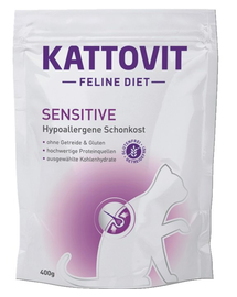 KATTOVIT Feline Diet Sensitive hrana uscata dietetica pentru pisici cu alergii alimentare 400 g