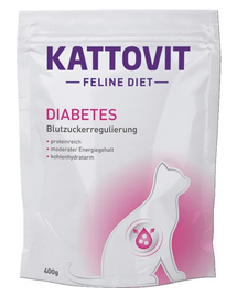 KATTOVIT Feline Diet Diabetes hrana uscata dietetica pentru pisici cu diabet 400 g