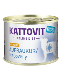 KATTOVIT Feline Diet Recovery Chicken hrana umeda dietetica pentru pisici in convalescenta, cu pui 185 g