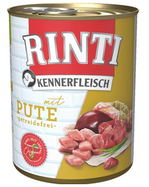 RINTI Kennerfleisch Turkey Conserva hrana caini, cu curcan 400 g