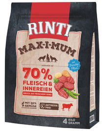 RINTI MAX-I-MUM Beef hrana uscata pentru caini adulti, cu vita 4 kg