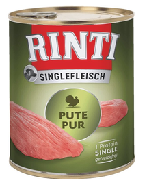 RINTI Singlefleisch Turkey Pure 400 g hrana cu o singura proteina, pentru caini, curcan