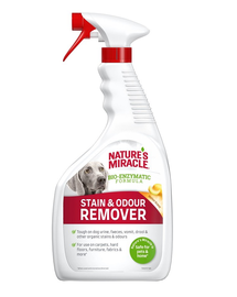 NATURE'S MIRACLE Stain&Odour Remover Dog melon Spay indepartare miros si pete caini, parfum pepene 946 ml