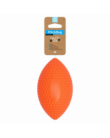 PULLER PitchDog jucarie caini minge de rugby Sport ball orange, portocaliu 9 cm x 14 cm
