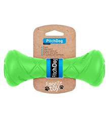 PULLER PitchDog jucarie caini tip gantera Game Barbell, lime 7x19 cm
