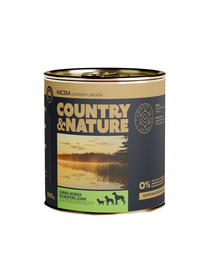 COUNTRY&NATURE Hrana umeda fara cereale pentru caini, rata, sfecla rosie ai mar 850 g