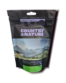 COUNTRY&NATURE Lamb with Turkey Recipe 300 g hrana uscata caini adulti talie mica/mijlocie, miel si curcan