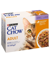 PURINA CAT CHOW Adult Multipack Hrana umeda pentru pisici adulte, cu miel si fasole verde in aspic 40x85 g