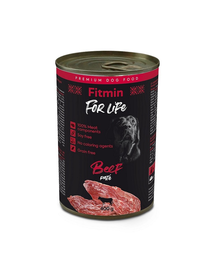 FITMIN For Life Dog pate monoproteic pentru caini, cu vita 400 g
