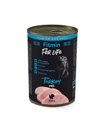 FITMIN For Life Dog pate hrana umeda pentru caini, din curcan 400 g