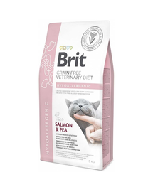BRIT Veterinary Diets Cat Hypoallergenic Dieta veterinara pentru pisici cu alergii si probleme deramatologice 5 kg