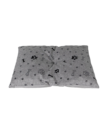 PET IDEA Perna pat pentru caini S 50 x 40 cm gri cu imprimeu labute