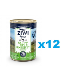 ZIWIPEAK Dog Tripe&Lamb hrana umeda caini 12 x 390 g cu miel