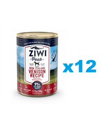 ZIWIPEAK Dog Venison hrana cu vanat, pentru caini 12 x 390 g