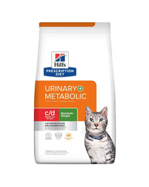 HILL'S Prescription Diet C/D Urinary Stress+Metabolic hrana dietetica pentru pisici cu afectiuni ale tractului urinar cauzate de obezitate 3 kg