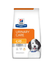 HILL'S Prescription Diet Canine c/d Multicare Chicken Hrana uscata caini adulti cu probleme urinare 12 kg