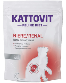 KATTOVIT Feline Diet Niere/Renal hrana uscata dietetica pentru pisici cu afectiuni renale 1,25 kg