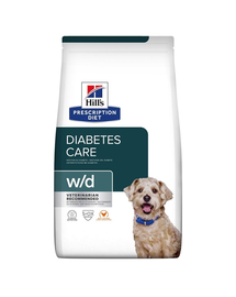 HILL'S Prescription Diet w/d Canine 4 kg hrana uscata pentru caini inactivi sau sterilizati