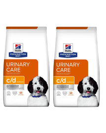 HILL'S Prescription Diet Canine c/d Multicare Chicken 24 kg (2x12 kg) hrana caini cu afectiuni urinare