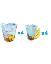 BOSCH Fruitees pachet recompense caini 8x200 g, pasare si mango + pasare si banana