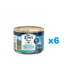 ZIWIPEAK Cat Mackerel&Lamb hrana umeda pisica 6x185 g macrou si miel