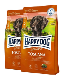 HAPPY DOG Supreme Toscana cu miel si somon 8 kg (2 x 4 kg) Hrana uscata caini sensibili