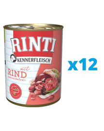 RINTI Kennerfleisch Beef hrana caini, cu vita 12 x 400 g