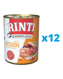 RINTI Kennerfleisch Chicken hrana umeda cu pui 12 x 800 g