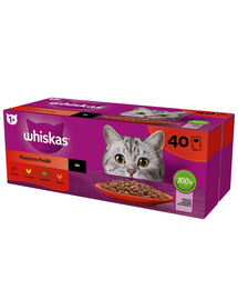 WHISKAS Hrana umeda in sos Classic Meals 40x85 g, pentru pisici adulte
