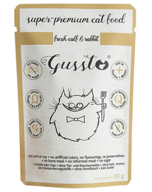 GUSSTO Cat Fresh Calf & Rabbit hrana superpremium pisici 24x85 g iepure si vitel