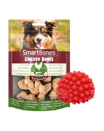 SMART BONES Mini Recompense pentru caini, cu pui si legume x 2 + minge GRATIS