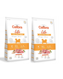 CALIBRA Dog Life Adult Small Breed Lamb hrana uscata superpremium pentru caini adulti de talie mica, cu miel 12 kg (2 x 6 kg)