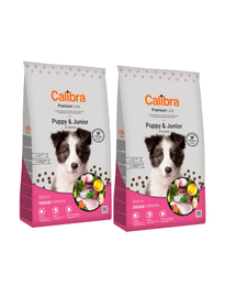 CALIBRA Dog Premium Line Puppy&Junior hrana uscata completa pentru caini juniori si caini tineri  24 kg (2 x 12 kg)