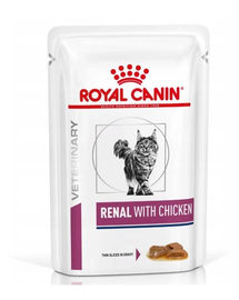 ROYAL CANIN Renal Feline cu pui 48 x 85 g hrana umeda dietetica pentru pisici cu insuficienta renala cronica
