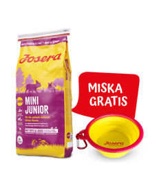 JOSERA Mini Junior hrana uscata caini juniori talie mica 15 kg  + bol calatorie GRATIS