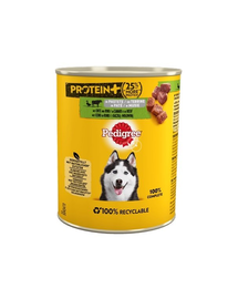 PEDIGREE Protein+ Adult Hrana pentru caini adulti, cu rata si vita 800 g