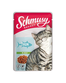 SCHMUSY RAGOUT Plic pentru pisici, cu ton in aspic 100 g