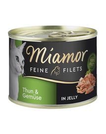 MIAMOR Feline Filets Hrana umeda pentru pisici , cu ton cu legume in aspic 185 g