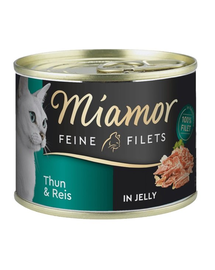 MIAMOR Feline Filets Conserva hrana pisici, cu ton si orez in aspic 185 g
