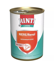RINTI Canine Kidney-diet/Renal beef 400 g hrana cu vita, pentru caini