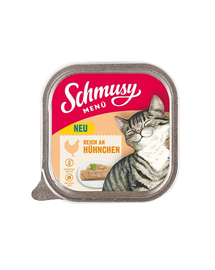 SCHMUSY MENÜ hrana pentru pisica, cu pui 16x100 g
