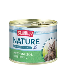 SCHMUSY Nature hrana umeda la conserva pentru pisica 12x185 g ton si legume in aspic