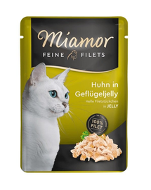 MIAMOR Feline Filets Hrana umeda pisici, cu pui in aspic 100 g