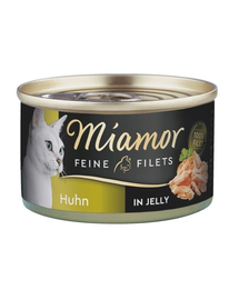 MIAMOR Feline Filets Hrana umeda pentru pisici, cu pui in aspic 100 g