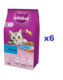 WHISKAS Adult 6x1,4 kg hrana uscata completa pentru pisici adulte cu ton delicios