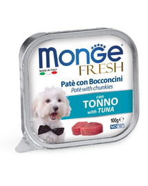 MONGE Fresh hrană umedă pentru câini sub formă de pate, cu ton 100 g