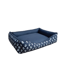 FERA Pat pentru caini cu perna detasabila, model labe albe 78 x 60 cm
